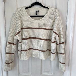 Striped white sweater